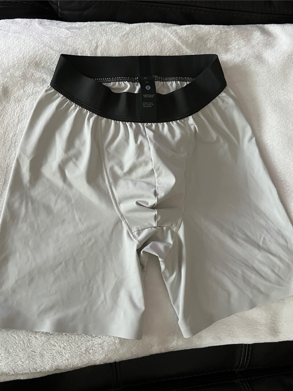 lululemon athletica Light Gray Boxer Briefs with Black Waistband